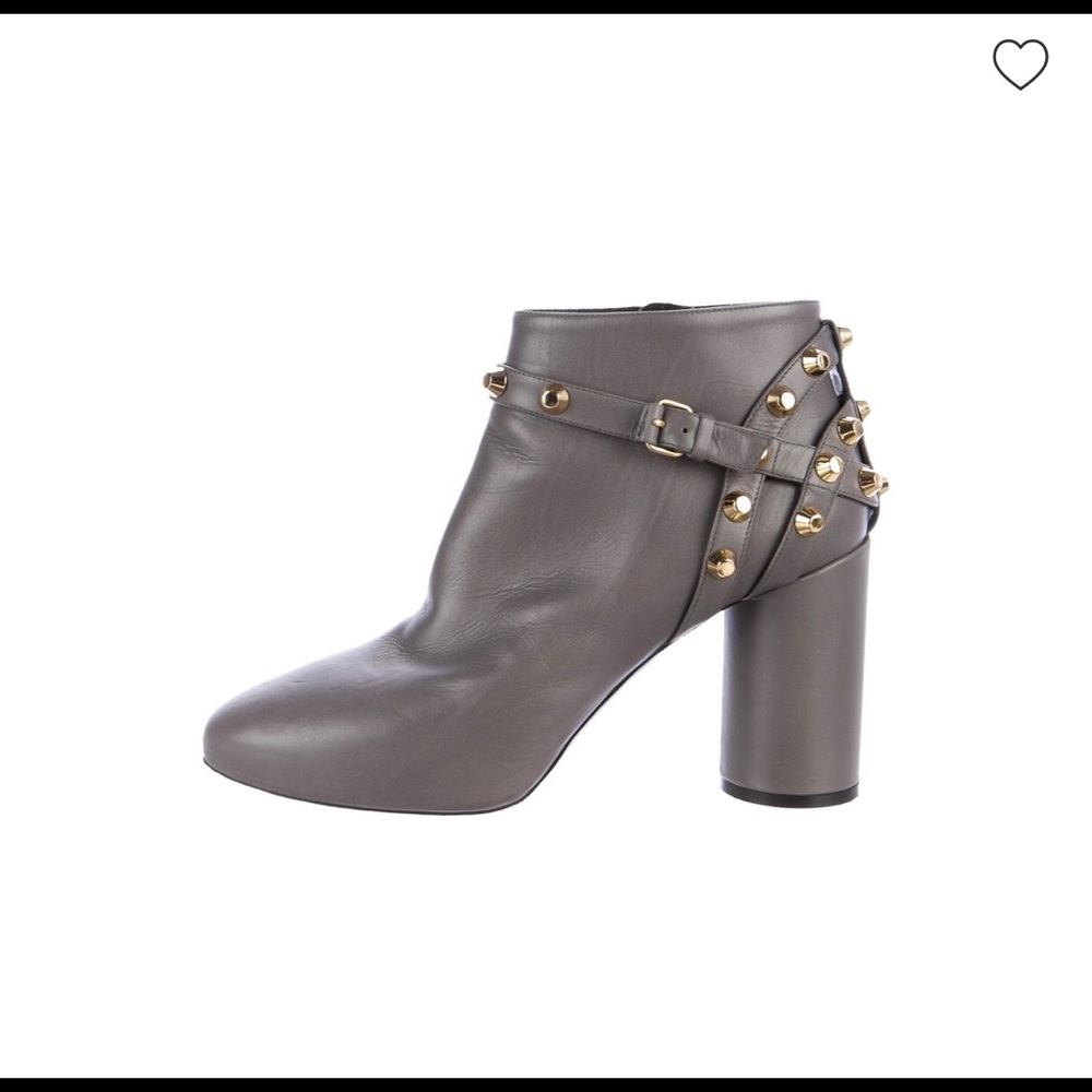 Balenciaga Wymann Studded Round-Toe Ankle Boots